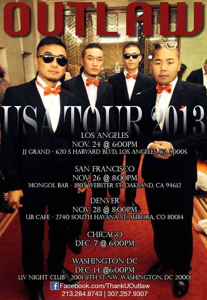 “Outlaw” хамтлаг АНУ-д аялан тоглолтоо хийж байна